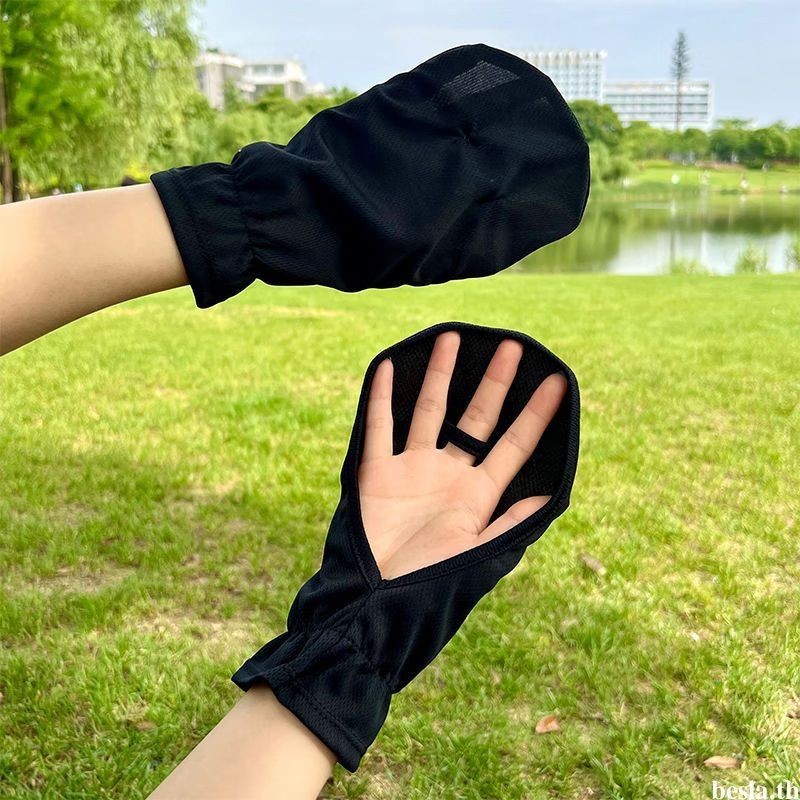 besla.thSummer ถุงมือระบายอากาศกันแดดป้องกันรังสียูวีสัมผัสถุงมือนิ้วขี่จักรยานกลางแจ้งถุงมือบาง