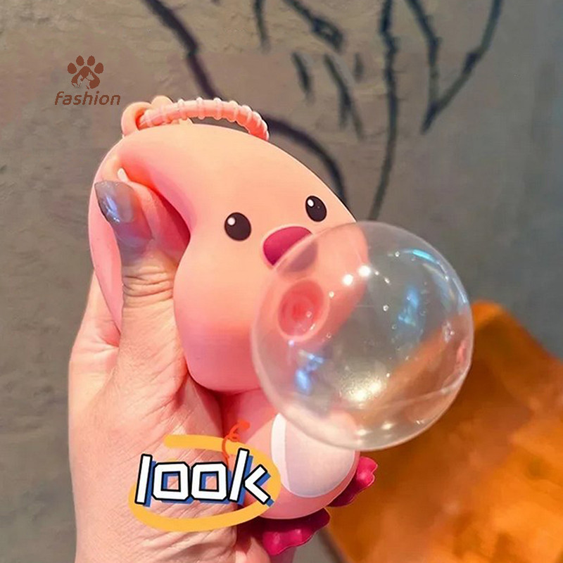 [แฟชั่น] Loopy Blowing Bubble Pinching Joy พวงกุญแจหญิงทับทิมตุ๊กตาจี้ Bookbag จี้เครื่องประดับขนาดเล็กของขวัญวันเกิดเด็ก {TH}