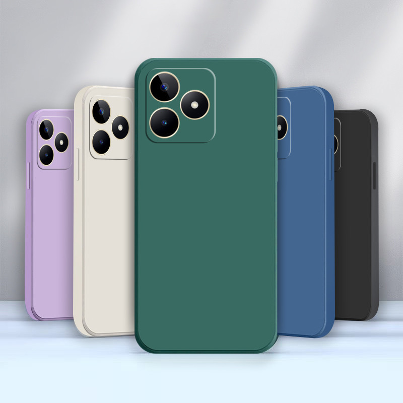 เคส Realme C51 Realme C53 Realme NOTE 50 ซิลิโคนเหลวยางธรรมดา Fundas Protector ฝาครอบเคสโทรศัพท์ TPU U8K