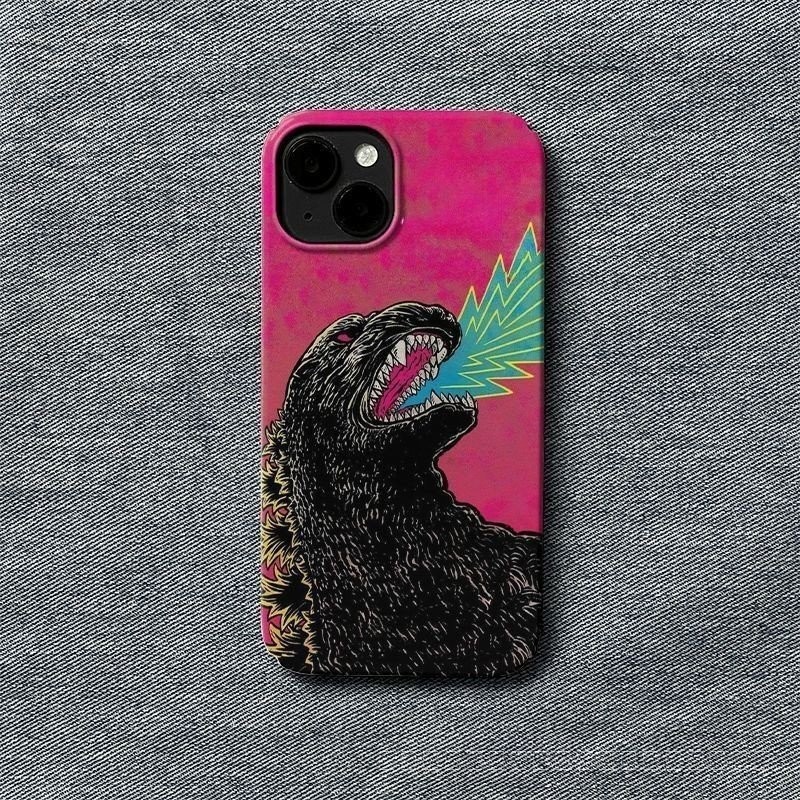 สนุกหวานเย็น Godzilla Monster เคสโทรศัพท์ iPhone เหมาะสําหรับ iPhone 13 14 Pro Max 15 Plus เคสซิลิโค