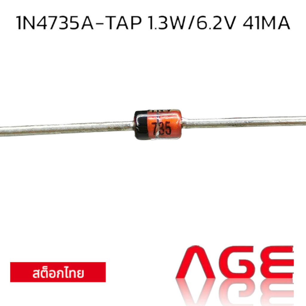 1N4735A-TAP 6.2V Zener Diode 5% 1 W Through Hole 2-Pin