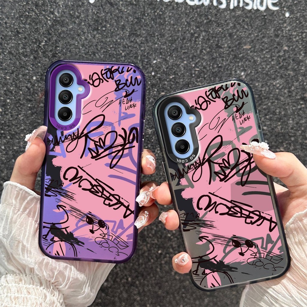 เคสโทรศัพท์ เหมาะสําหรับ Samsung Galaxy A15 5G บทคัดย่อ Art Graffiti Design Matte Hard ฝาหลังหรูหราปลอกเลเซอร์
