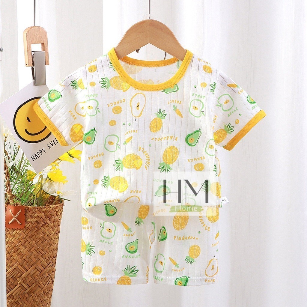 ชุดนอนเด็กผ้าใยไผ่ ชุดนอนเซท 2 ชิ้น เสื้อผ้าเด็ก เสื้อ+กางเกง - รูปที่ 5