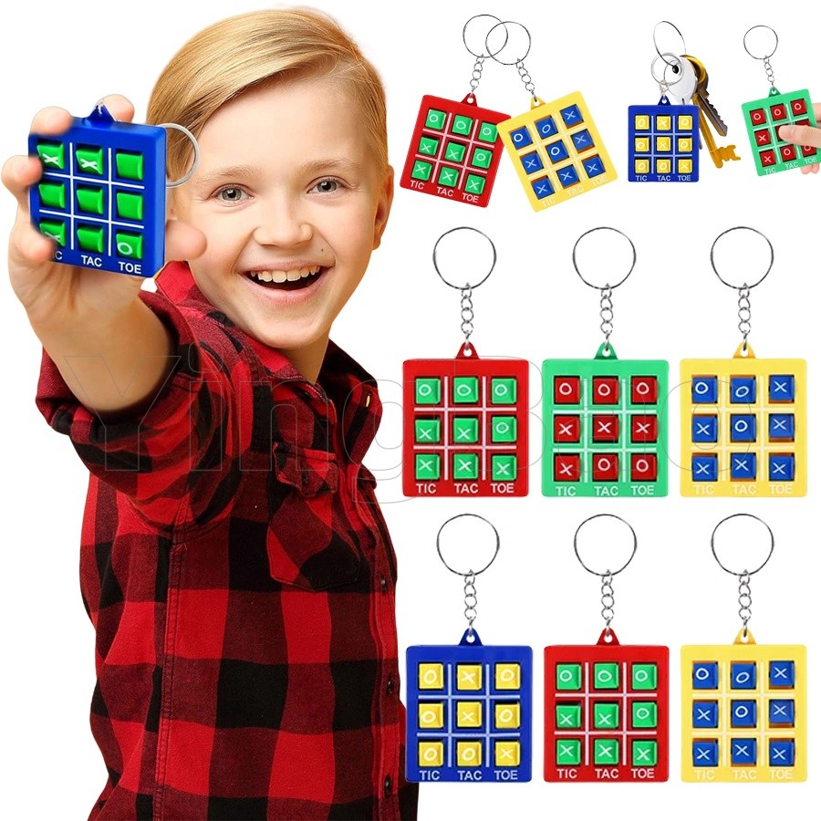 5 ชิ้น Tic Tac Toe เกมพวงกุญแจ Party Favors สําหรับเด็ก 4-8 8-12 วันเกิด Goodie กระเป๋า Stuffers สมบัติหน้าอกรางวัลกล่องของเล่นเด็กห้องเรียนรางวัลคืนของขวัญ Pinata ฟิลเลอร์ตะวันออก