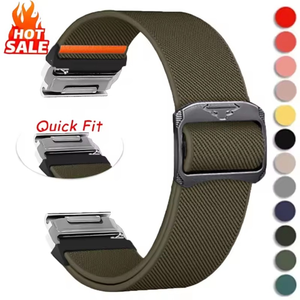 22 26 มม.สายไนลอนสําหรับ Garmin นาฬิกา Fenix 8 47 51 มม.5 5XPlus 6X 7XPro Tactix7Pro ผู้ชายผู้หญิงกีฬาสร้อยข้อมือ Watchband อุปกรณ์เสริม