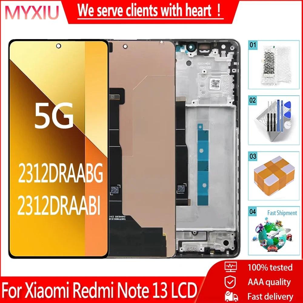 AMOLED 6.67 "สําหรับXiaomi Redmiหมายเหตุ13 5G 2312DRAABG 2312DRAABIจอแสดงผลLCD Touch Screen Panel Di
