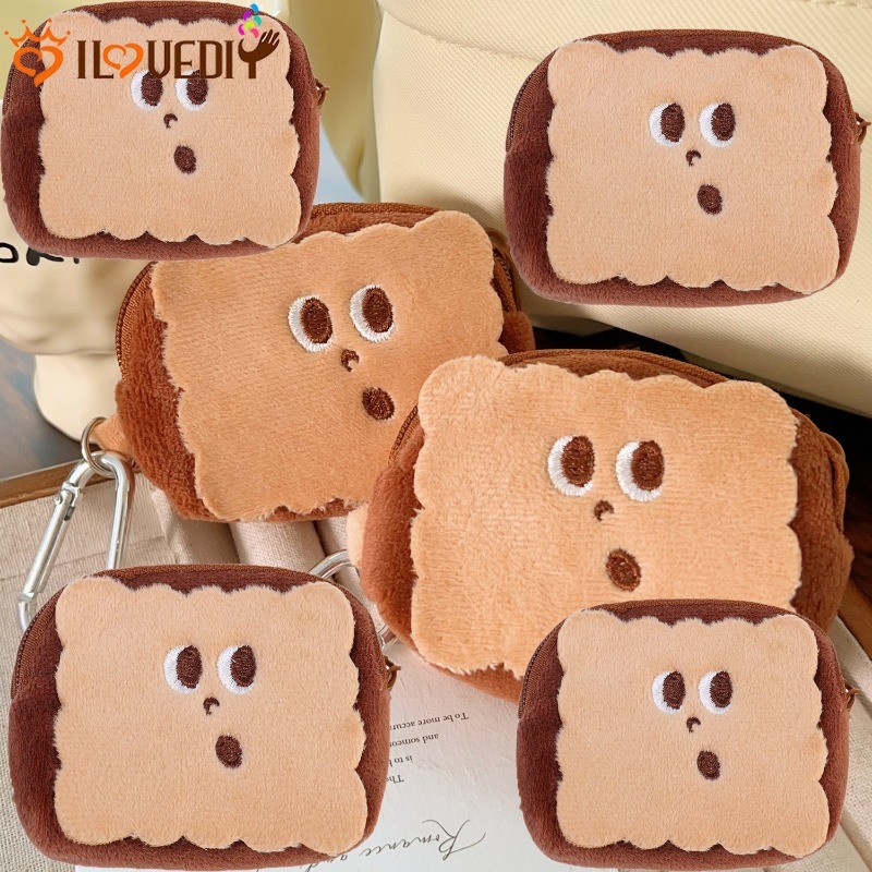 [ ที่โดดเด่น ] กระเป๋าใส่เหรียญบิสกิต-แต่งหน้าออแกไนเซอร์-รายการเล็กๆกระเป๋า-กระเป๋าสตางค์เครื่องสําอางน่ารัก-ถุงเก็บการ์ตูน-พวงกุญแจคุกกี้กันฝุ่น-ผู้ถือบัตรแบบพ