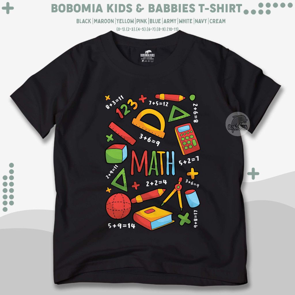 เสื้อยืดเด็กคณิตศาสตร์ - Distro เสื้อผ้าสําหรับทารก วัยรุ่น เด็กชาย เด็กหญิง 1-12 ปี