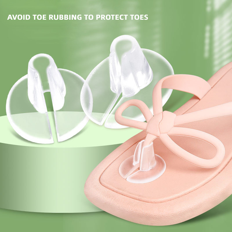 2 ชิ้น = 1 คู่โปร่งใส Forefoot แผ่นรองเท้าซิลิโคน Flip เจลเบาะ Pad Protectors Anti-Slip Insoles เบาะสําหรับ Flip Flops