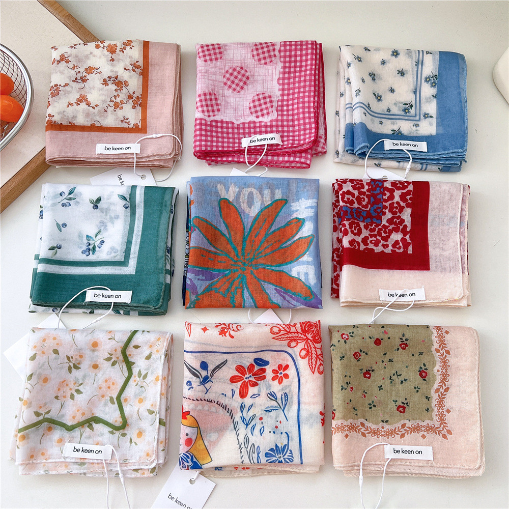 ผ้าพันคอมัลติฟังก์ชั่นผ้าพันคอหญิง HeadScarf Hairband 55x55 ซม.