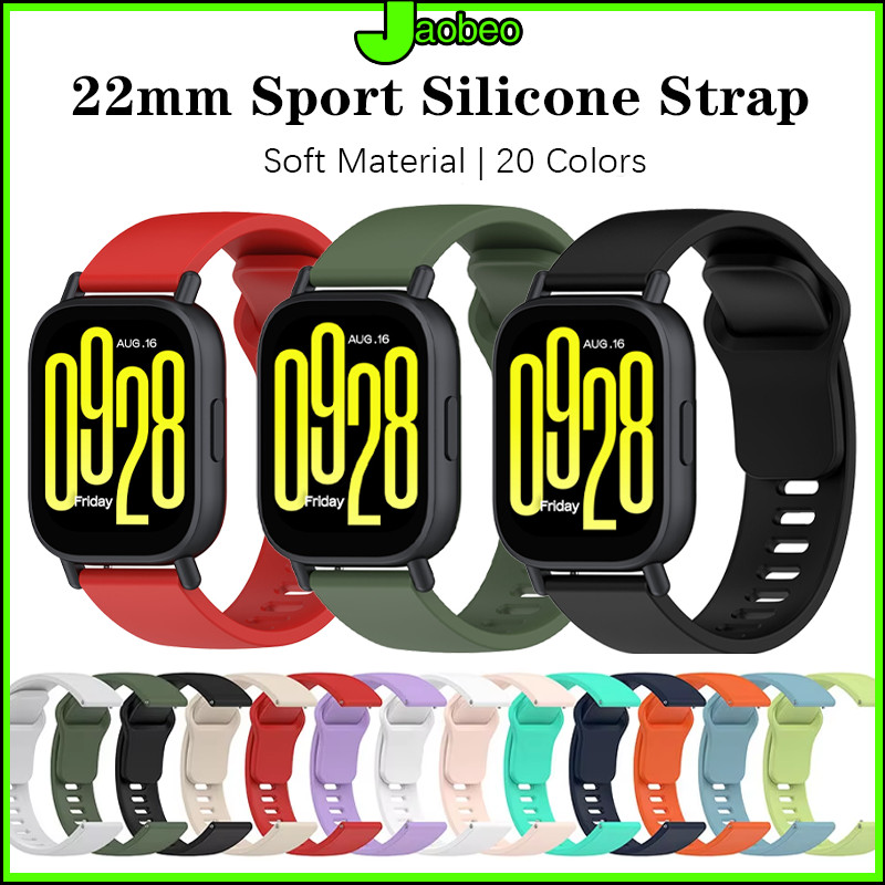 22 มม. สายนาฬิกาข้อมือ ซิลิโคนนุ่ม for Redmi Watch 5 Active/Lite / Huawei Watch GT 5/4/3/2/2e Pro 46มม./ Amazfit / Aolon