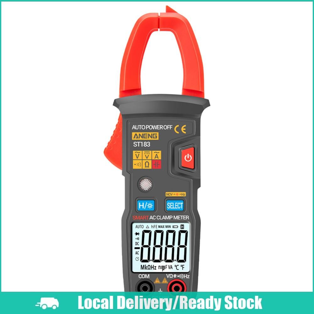 [จัดส่งในพื้นที่] Ey# ANENG ST183 True RMS 6000 นับ LCD Automatic Range Digital Clamp Multimete