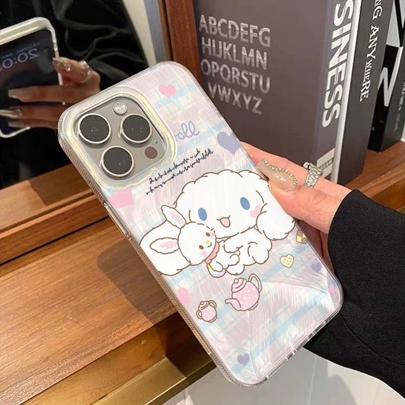 TPU อบเชยสุนัขและกระต่ายกรณี Redmi Realme Redmi a3 12 13 14c Redmi note 11 12 13 4g/5g Pro poco x6 f