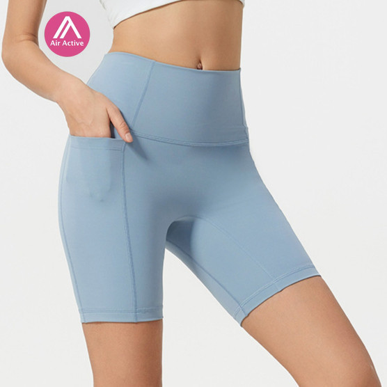 Airactive Leisure Yoga Sports Shorts Biking Shorts High Waist Side Pockets Breathable