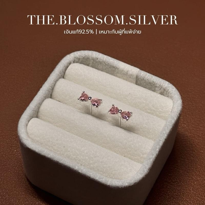Stud Bow Linn pink | ต่างหูโบว์ รุ่นลิน สีชมพู | เงินแท้92.5% | ราคาต่อคู่ | (แพ้ง่ายใส่ได้)
