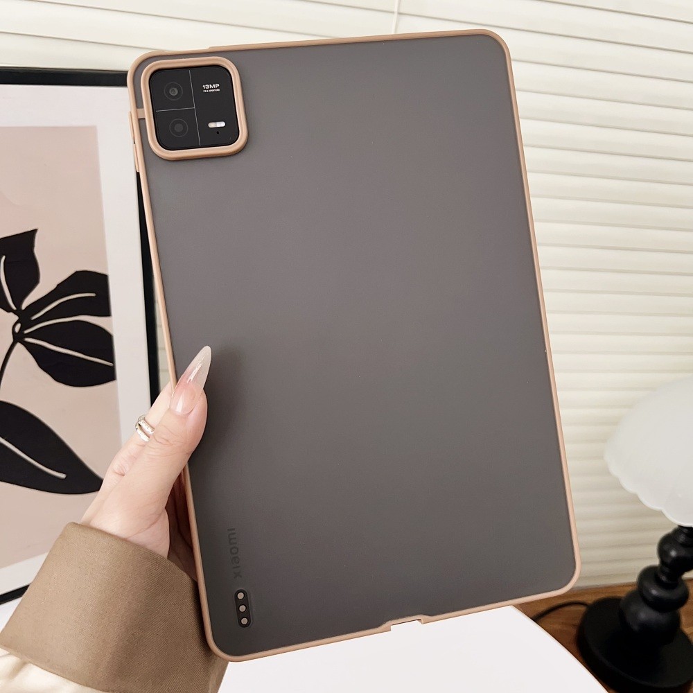 ปลอกเคสแข็งเข้ากันได้กับ Xiaomi Pad 5 6 6s 7 Pro Mi Pad6 Redmi Pad SE 11 "2023 8.7 2024 ปกหนังที่เป็นมิตรโปร่งแสง Desert Gold