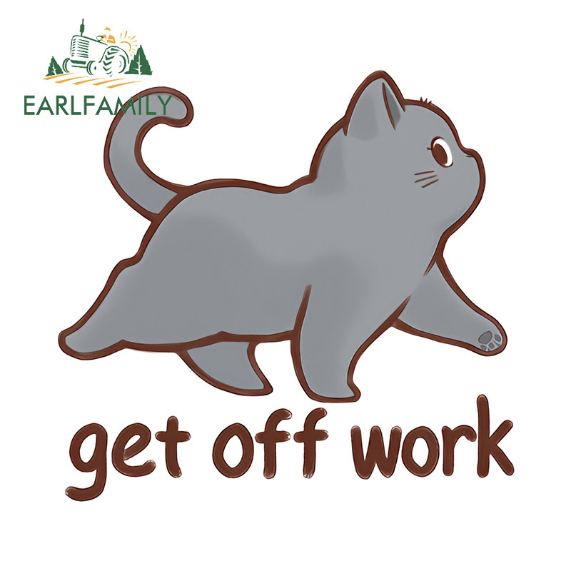 EARLFAMILY แมวน่ารักปิดอัตโนมัติสติกเกอร์การ์ตูนน่ารักหมวกกันน็อครถจักรยานยนต์ด้านหลังกระจกสเก็ตบอร์ดไวนิลDecalsตลกScratch-Proofรถอุปกรณ์เสริม - รูปที่ 4