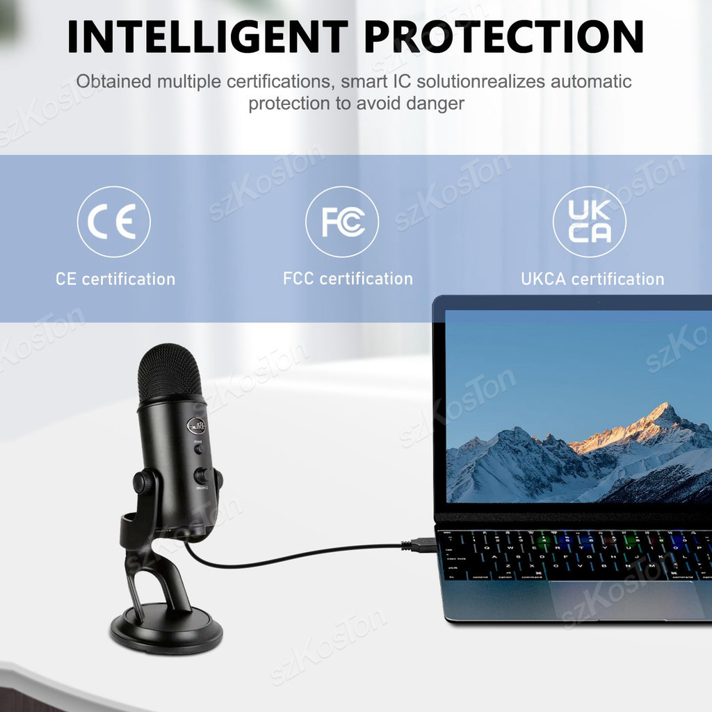 สายไมโครโฟน เข้ากันได้กับ Yeti และ Snowball iCE Recording Mic USB 1.5m สายไฟทดแทน - 9.8FT