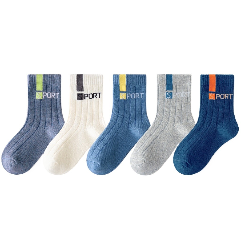 ถุงเท้าผู้ชายเด็ก ทำจากผ้าฝ้าย ระบายอากาศได้