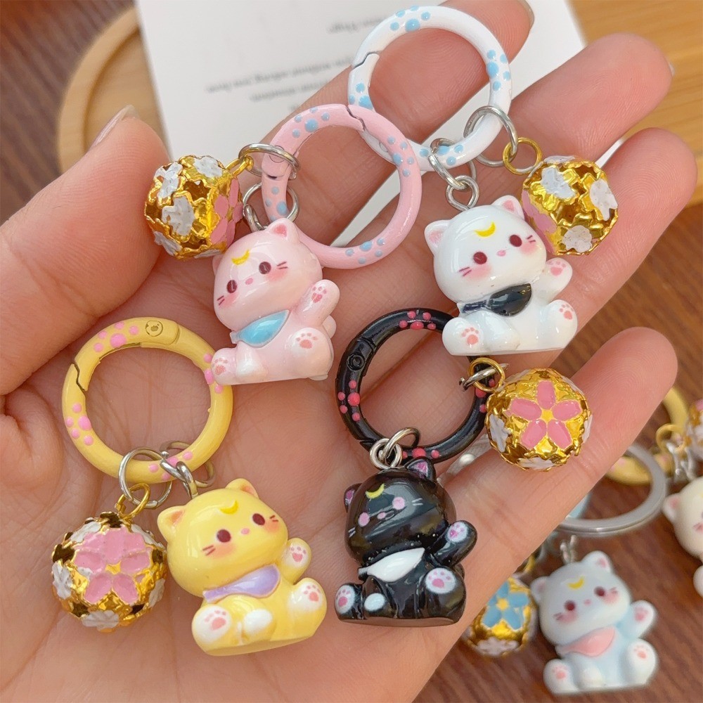 มินิเรซิ่น 3ง อวยพรพวงกุญแจลูกแมว-สัตว์เรซิ่นน่ารักแมวพวงกุญแจ-กระเป๋าเป้สะพายหลังกุญแจรถจี้อุปกรณ์เสริม - รูปที่ 5