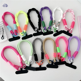 สายคล้องโทรศัพท์มือถือจเชือกถัก โดปามีน สายคล้องโทรศัพท์สีสั…