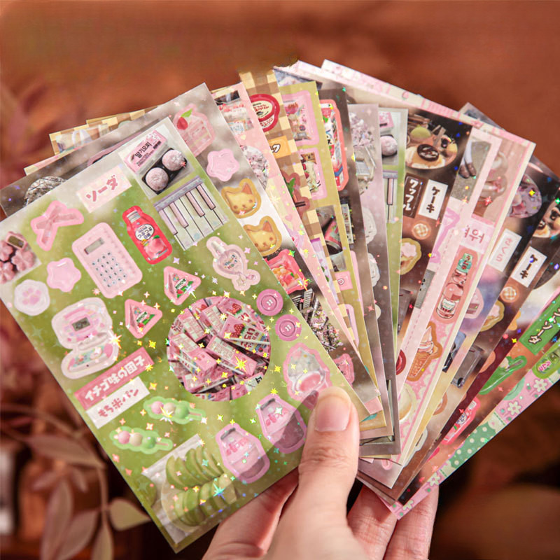 Qouzmo 30 แผ่น/Retro Sticker Book [Retro Flavour Hall Series] Handmade Account Material Landscape Sticker Book DIY สมุดภาพไดอารี่อัลบั้มตกแต่งวัสดุสติ๊กเกอร์แพ็ค
