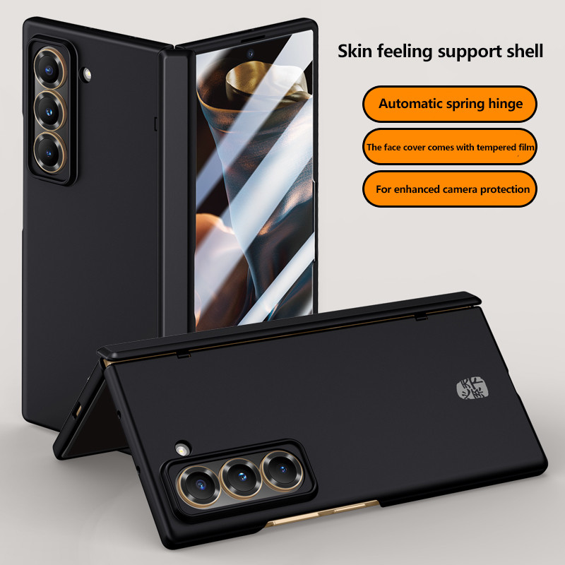 SAMSUNG ผิวรู้สึกmatte FrostedสําหรับSamsung Galaxy Zพับรุ่นพิเศษSE W25 Fold6 Slim 5Gแม่เหล็กพับบานพ