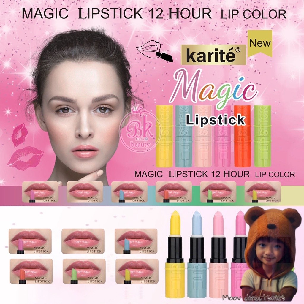 พร้อมส่ง Karite ลิป ลิปมัน เมจิกลิปสติก ติดทน 12 ชั่วโมง ลิปคัลเลอร์ ลิปบาล์ม ลิปมันบำรุง ลิปบาล์มบำ