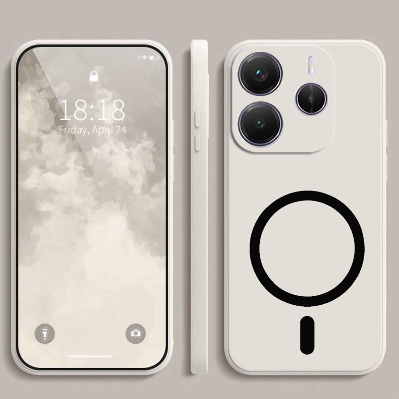 Xiaomi Redmi NOTE 14 5G 4G Casing Phone Case Cover with Magnetic Wireless Charger Sticker