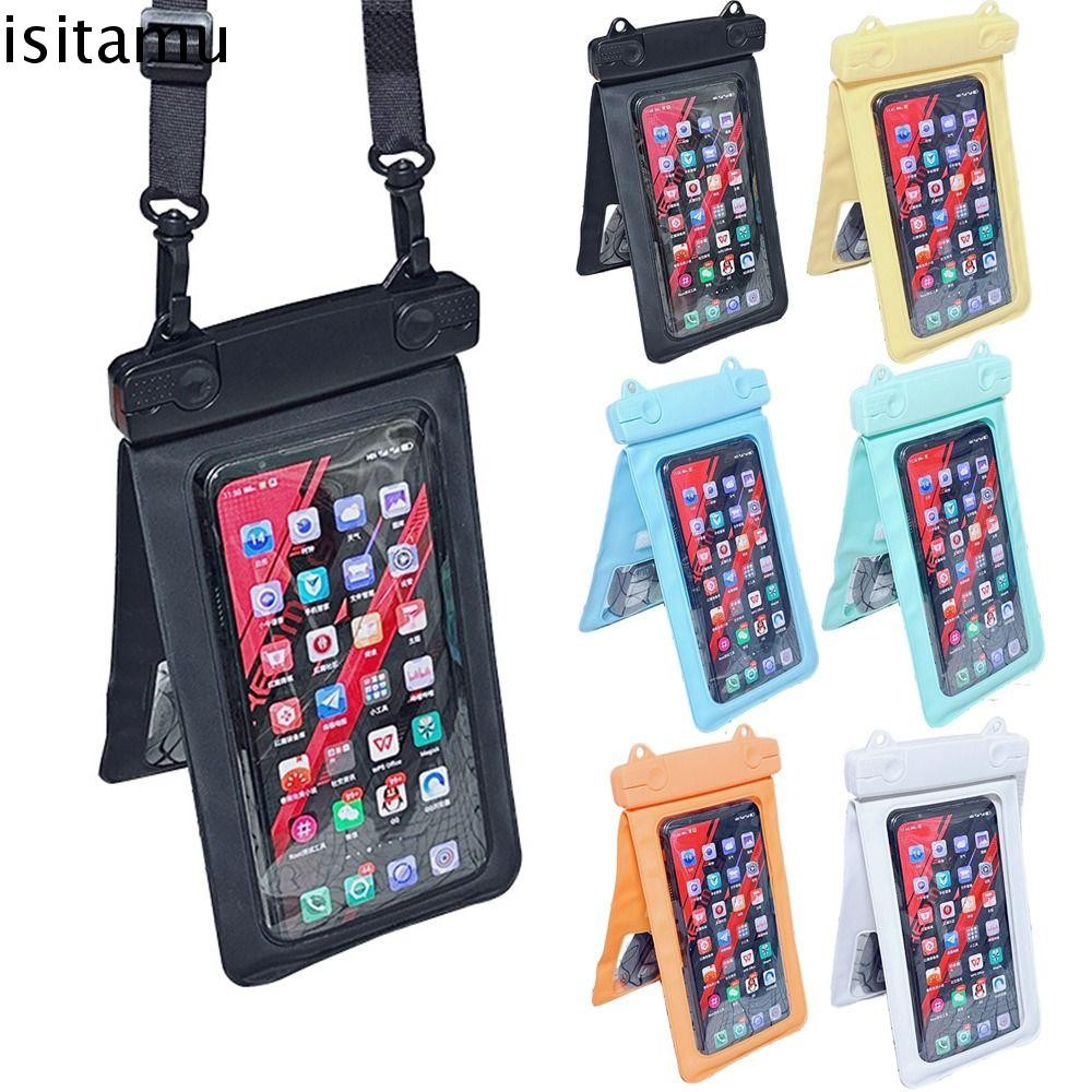 Isitaft กระเป๋าใส่โทรศัพท์กันน้ํา, IP68 กันน้ําหน้าจอสัมผัสกระเป๋าเก็บโทรศัพท์มือถือใต้น้ํา,พร้อมเชื