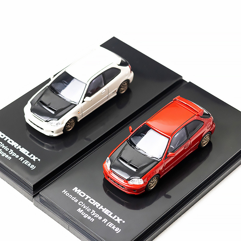 โมเดลรถเหล็ก MH 1:64 Honda Civic TYPE-R EK9 Mugen ของเล่นสะสมของขวัญวันเกิด