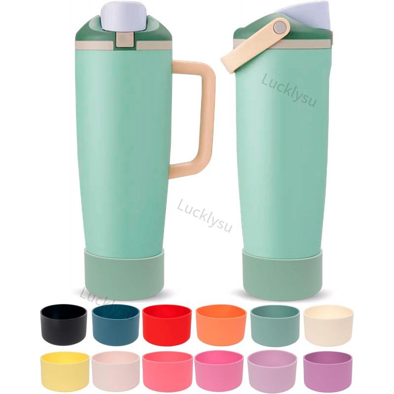 ซิลิโคนบูตสําหรับ owala 30oz & 40oz FreeSip Sway ขวด & Tumblers owala FreeSip tumbler boot owala อุปกรณ์เสริม, กันลื่น, ป้องกันรอยขีดข่วน, Stability Enhancer