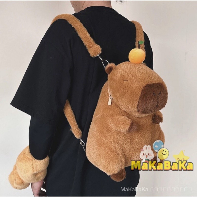 🐻คาปิบารา กระเป๋าเป้สะพายหลัง🐻กระเป๋าเป้สะพายหลัง กระเป๋านักเรียน พิมพ์ลายการ์ตูน Capybara น่ารัก จุของได้เยอะ สําหรับผู้หญิง