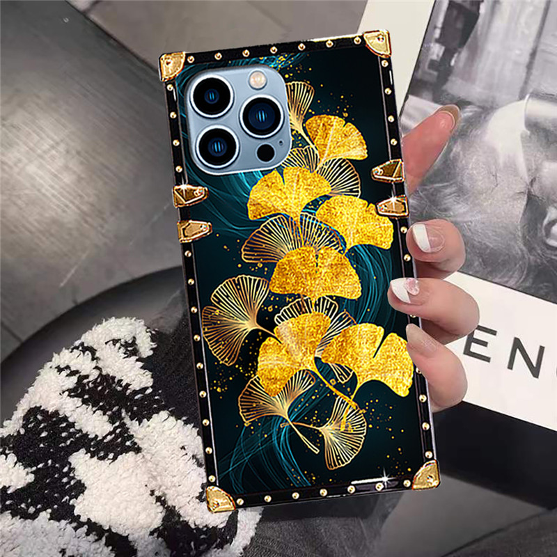 SAMSUNG ปลอกสําหรับSamsung S25 Ultra S24 Ultra S23Ultra S22Ultra S21+ S23 FE S10 5G S10+ Note20 Note10 + Note9 แฟชั่นLuckyปลาคาร์พรูปแบบสแควร์เคสโทรศัพท์ฝาครอบป้องกัน - รูปที่ 3