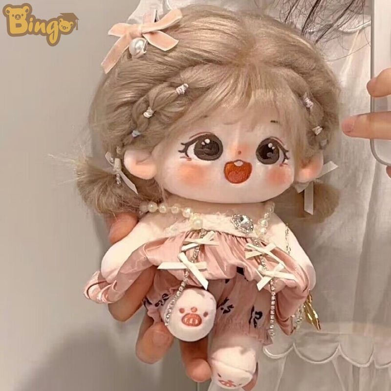 【Bingo】ตุ๊กตาฝ้าย20cm+ชุดสุ่ม1ชุด เปลี่ยนชุดได้ นุ่มน่ากอด ของขวัญวันเกิด (0270-7)
