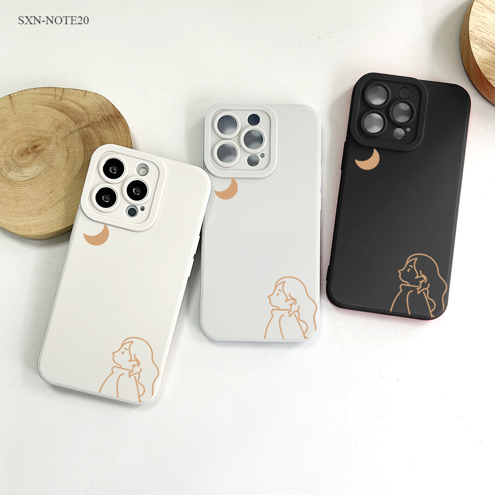 Samsung Galaxy Note 20 10 9 8 Lite Plus Ultra เคสซัมซุง ชมดวงจันทร์ เคสโทรศัพท์ เคส สำหรับ