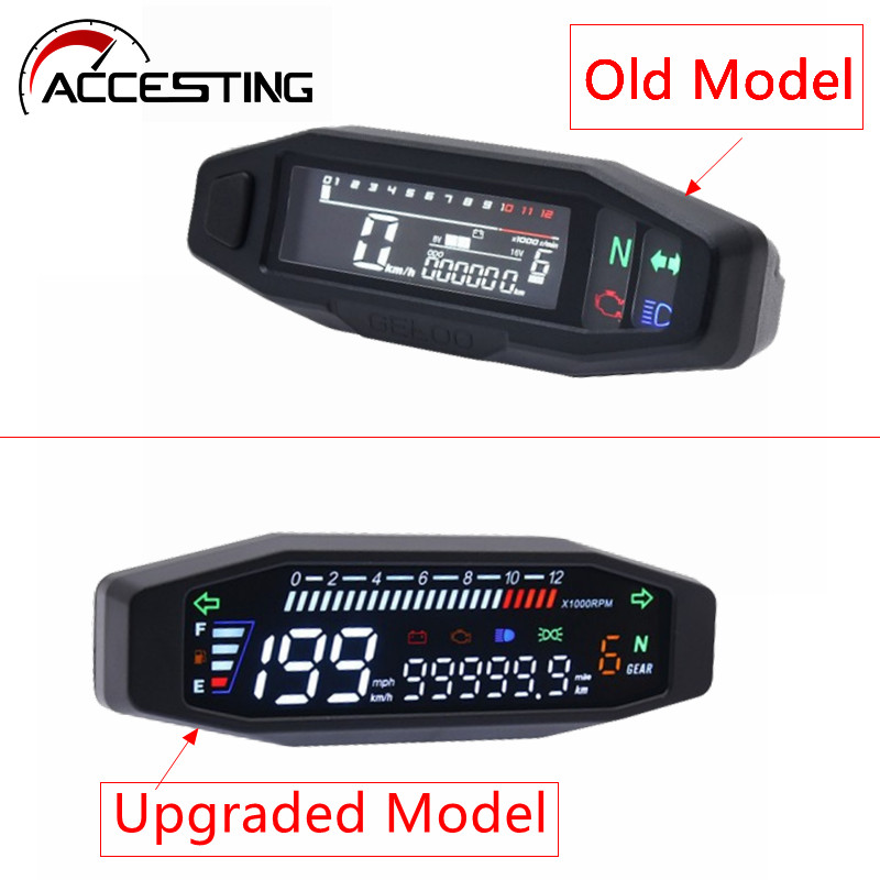 【พร้อมเซนเซอร์】เครื่องวัดความเร็วรอบเครื่องยนต์ดิจิทัล Lcd อัพเกรด สําหรับรถจักรยานยนต์ไฟฟ้า