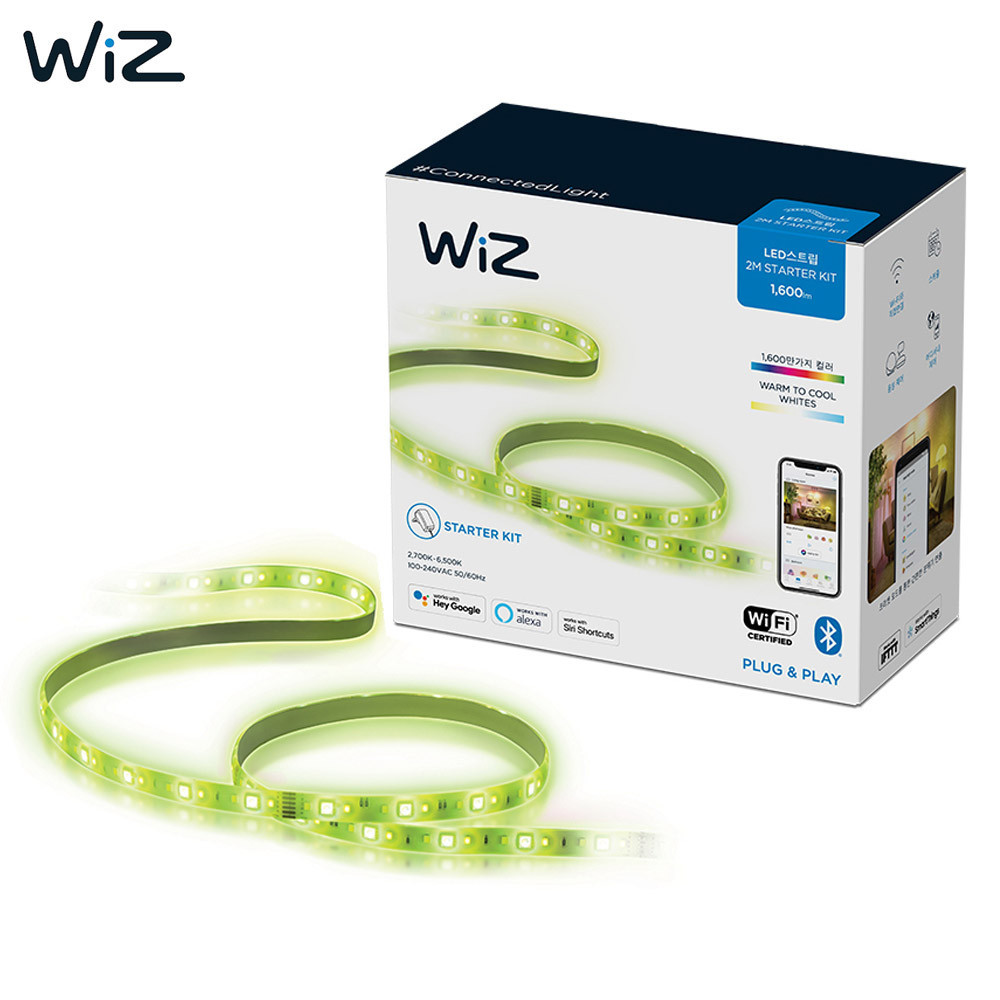 Philips WIZ Lighting Light Strip 2M 6.5ft Starter Smart Wi-Fi Wifi Color LED