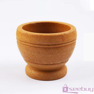 SUY ครกพลาสติกลายไม้ ครกขนาดเล็ก แบบพกพา Manual Garlic Grinder