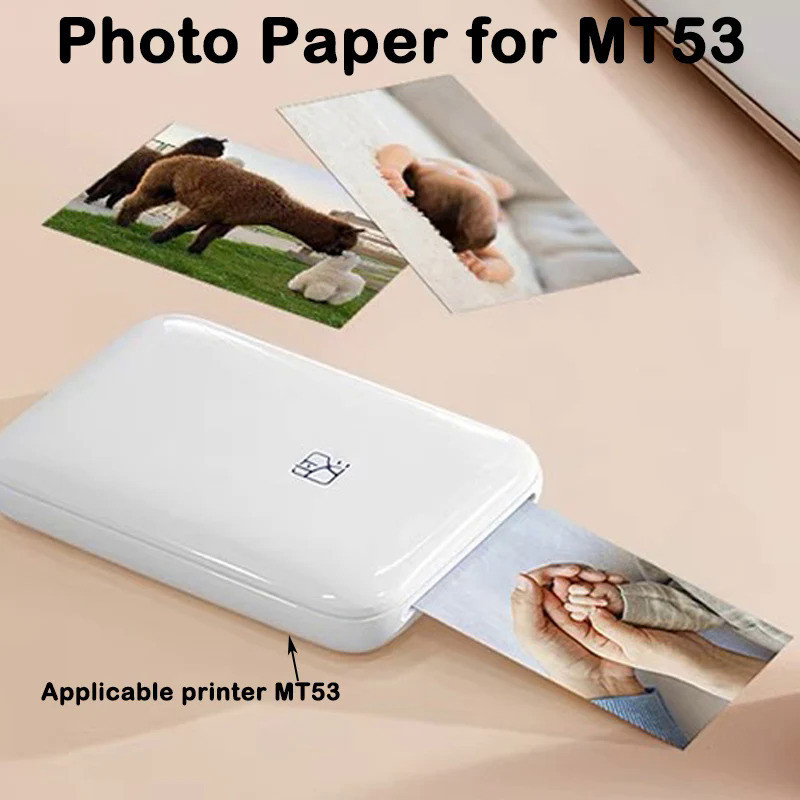 Original MT53 Self-adhesive Photo Paper 2x3 Inch Sticky-Backed Photo Paper For HPRT MT53 Pocket Mini