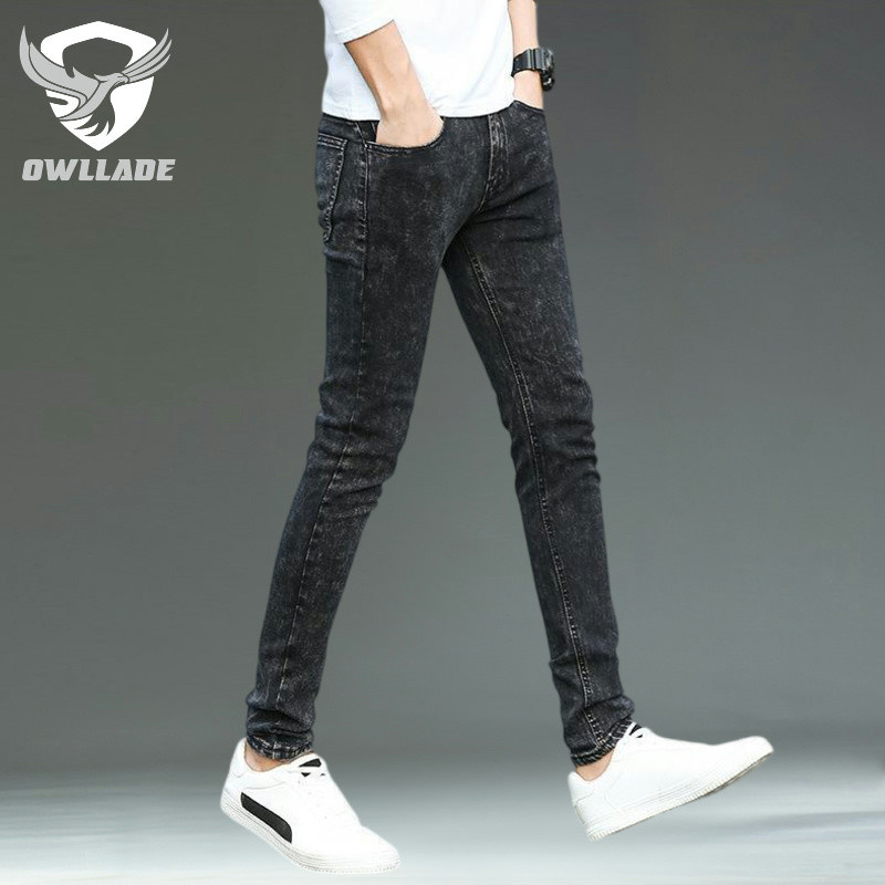 Eaglade Skinny Jeans Men สีดํายืด 811