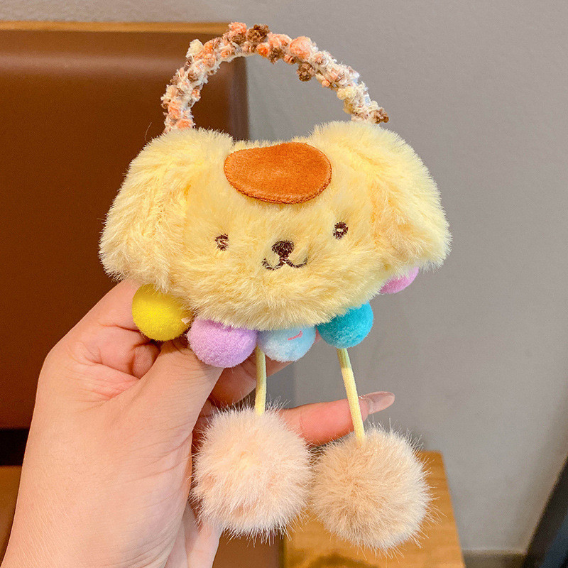 Sanrio Plush ที่คาดผมการ์ตูนน่ารัก Kuromi เครื่องประดับผมสำหรับสาวๆ - รูปที่ 5