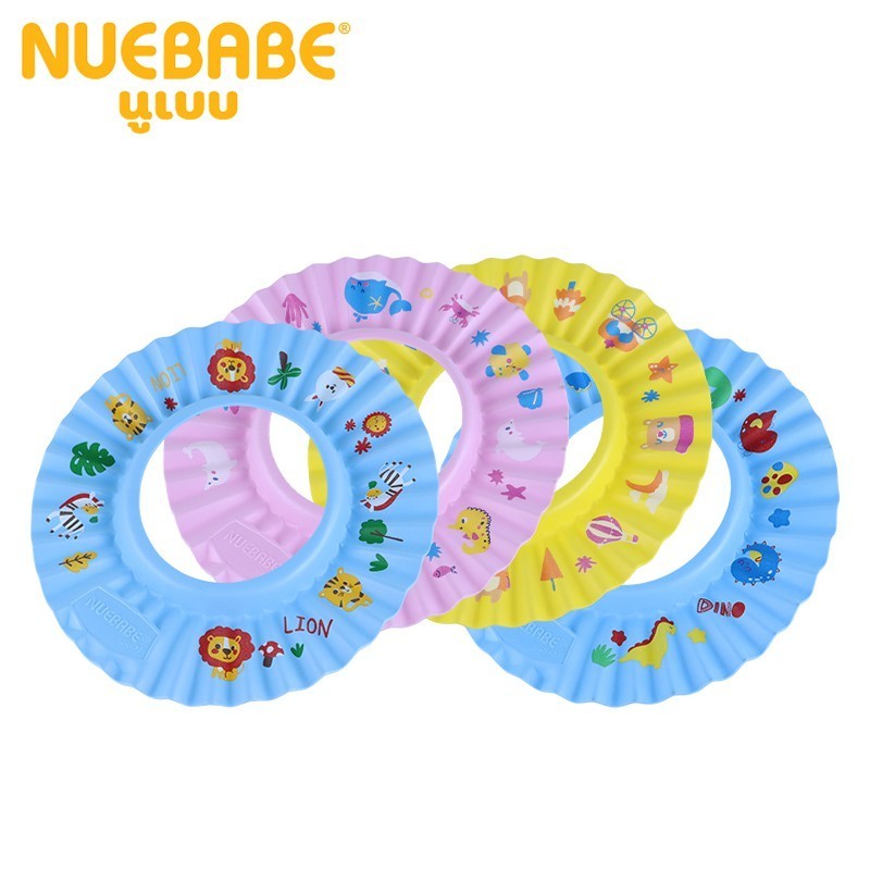 Nuebabe หมวกกันแชมพูพิมพ์ลาย สีสันสวยงาม