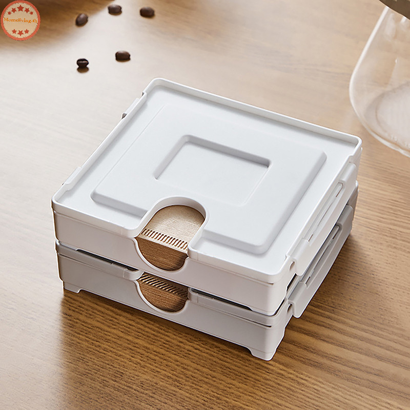 Home ที ่ ใส ่ กระดาษกรองกาแฟ Magnetic Attraction กาแฟกรองกล ่ องกระดาษสําหรับห ้ องครัวกาแฟกรองกระดาษ Storage Rack Dispenser TH