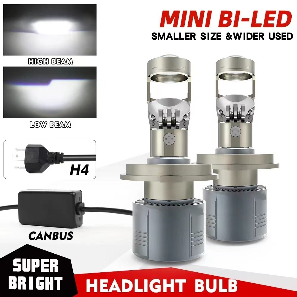 40000LM H4 H7 H11 LED LENS ไฟหน้าหลอดไฟ Low Beam H4 Mini โปรเจคเตอร์ไฟสําหรับรถจักรยานยนต์/รถ Clear 