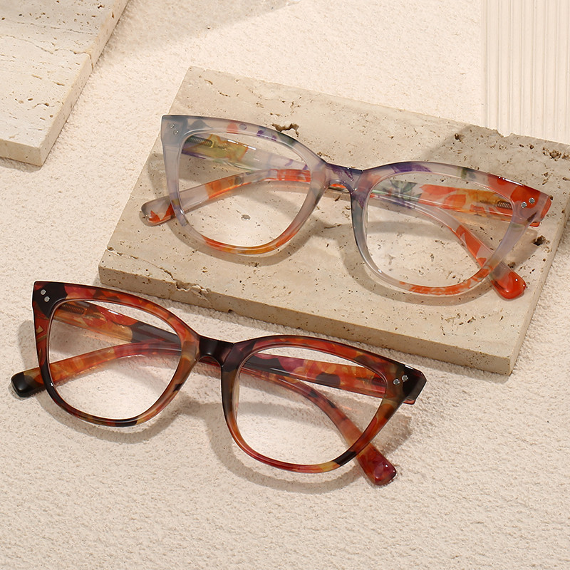 Hs8811 PC Full-Rim Squared กรอบคุณภาพดีสายตายาวแฟชั  นฤดูใบไม ้ผลิบานพับชายหญิงแว ่ นตาอ ่ านหนังสือ