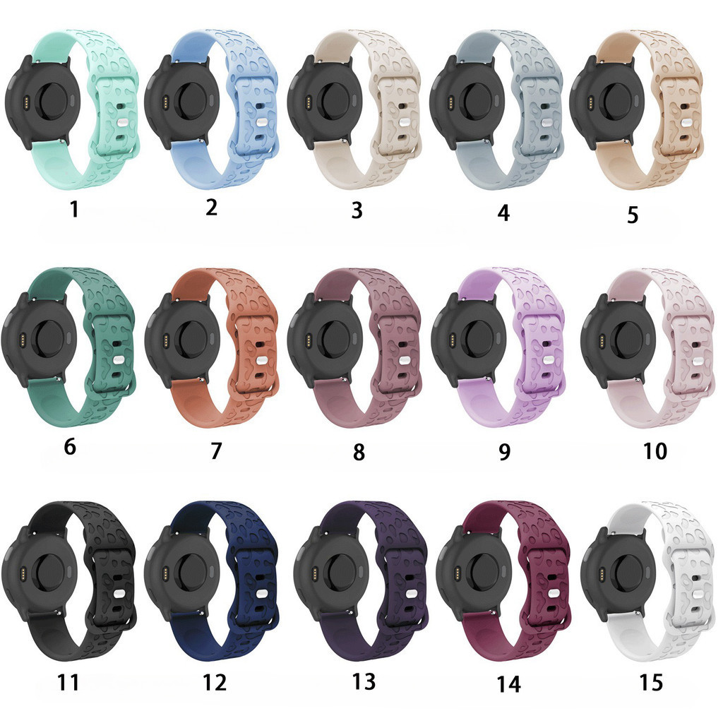 18 มม.22 มม.ซิลิโคน Cheetah เสือดาวแกะสลักสําหรับ Garmin Vivoactive 4 4 S Forerunner 265 265S 255 255S เพลง Venu 2 2 2s 3