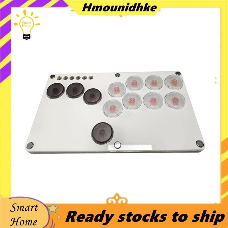 [ Hmou ] 12key จอยสติ ๊ ก Hitbox คีย ์ บอร ์ ด Arcade Stick Controller สําหรับ PS4/PS3/Switch/PC Arcade Hitbox Controller Fight Sticks