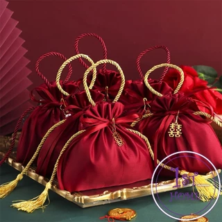 ถุงผ้าไหม สไตล์จีน ถุงนําโชค ใส่ของชำร่วยในงานมงคล กระเป๋าหูรูด Cloth bag