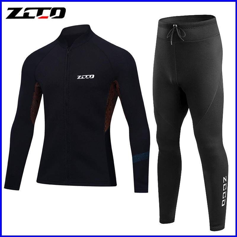 พร ้ อมสต ็ อก ZCCO 1.5 มม.ดําน ้ ํากางเกงดําน ้ ําผู ้ ชาย Neoprene สองชิ ้ นด ้ านหน ้ าอบอุ ่ น ykk ซิปดําน ้ ํา